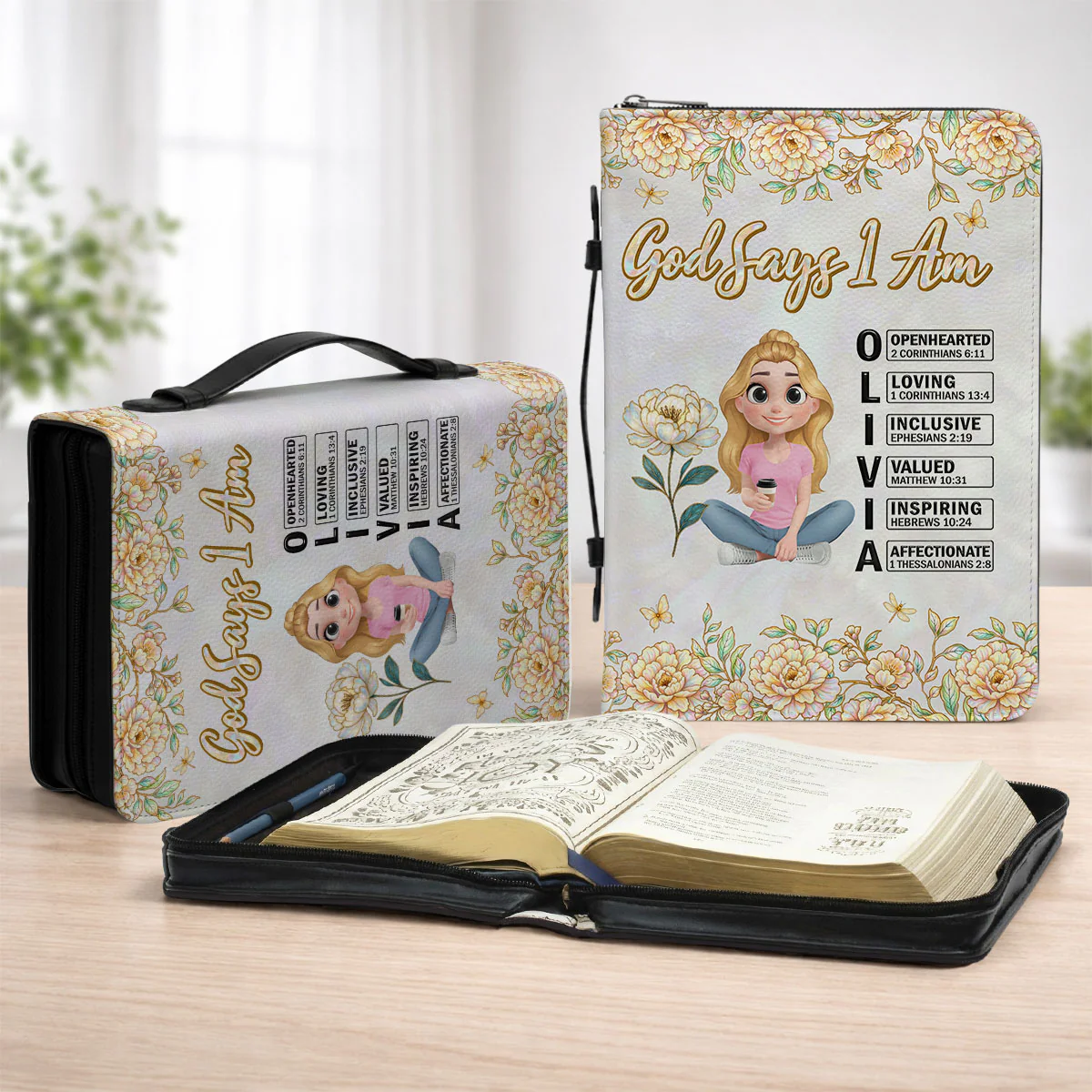 God Says I Am - Personalized Custom Bible Cover