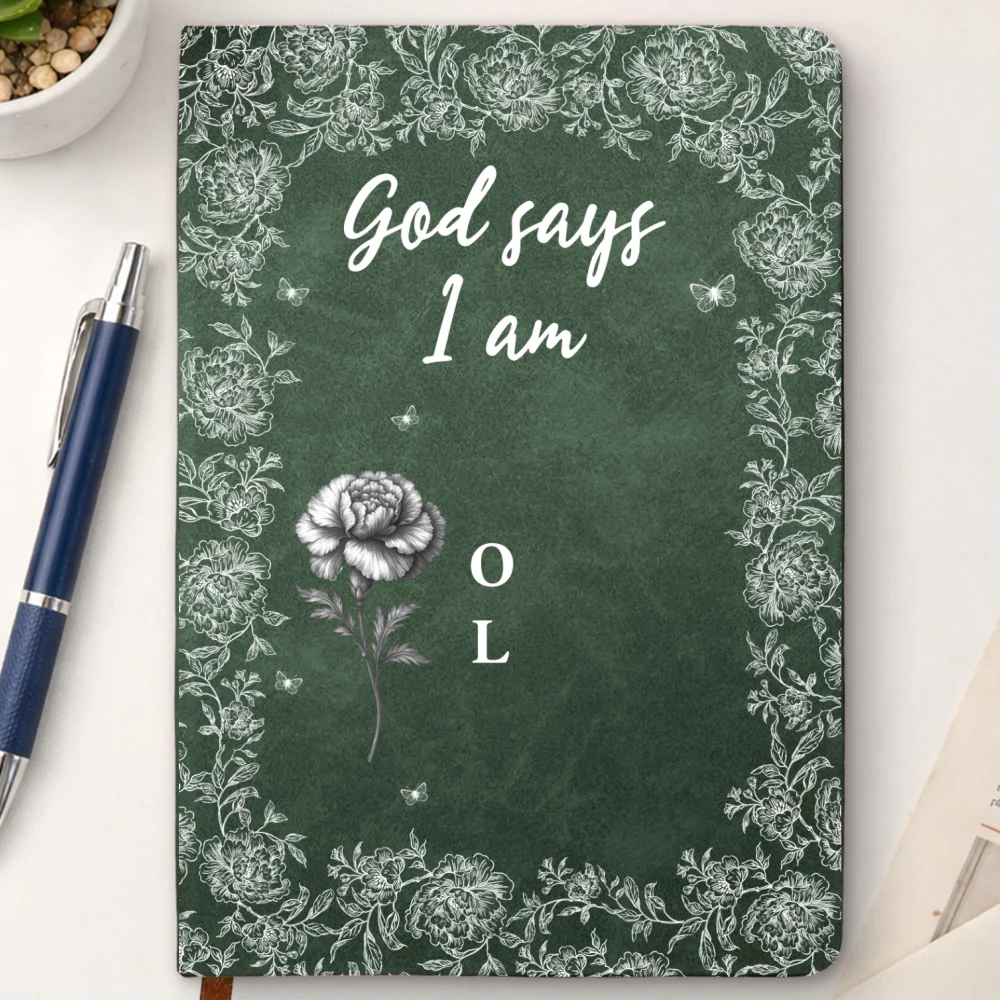 God Says I Am - Personalized Custom Leather Journal - Image 11
