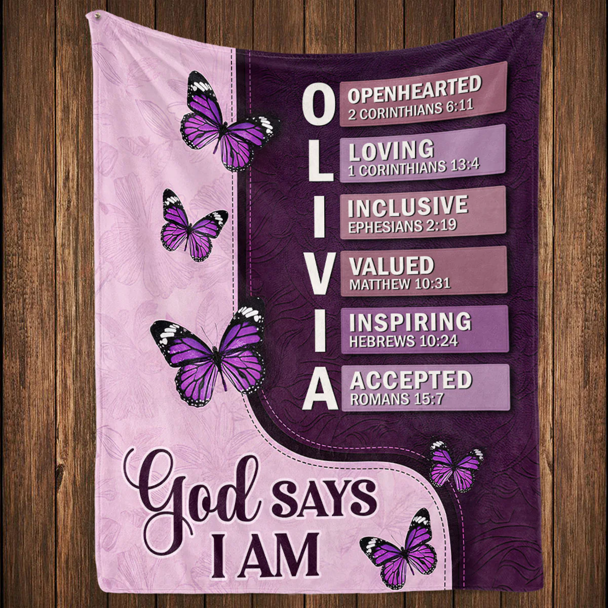 God Says - Personalized Custom Fleece Blanket - Image 4