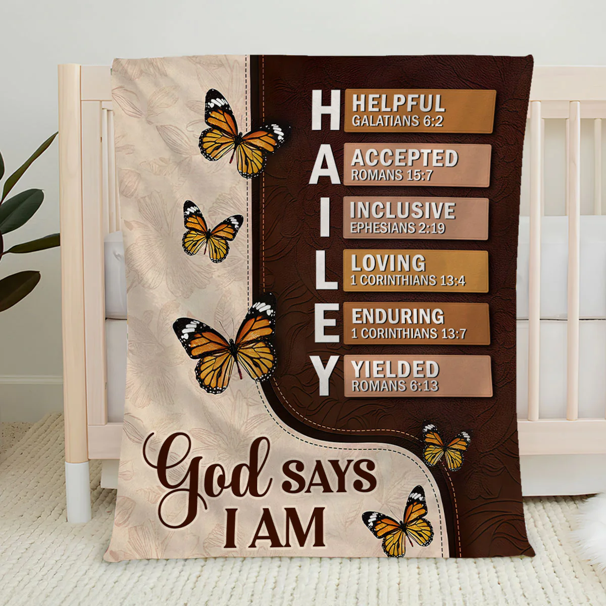 God Says - Personalized Custom Fleece Blanket - Image 5