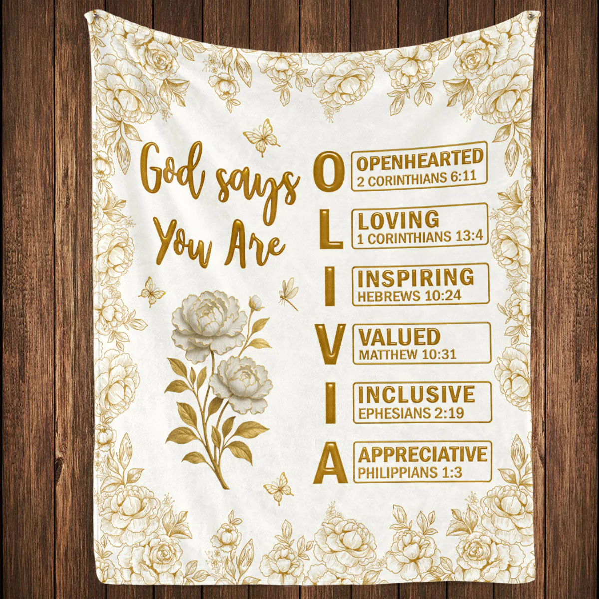 God Says You Are Bible - Personalized Custom Fleece Blanket - Image 4