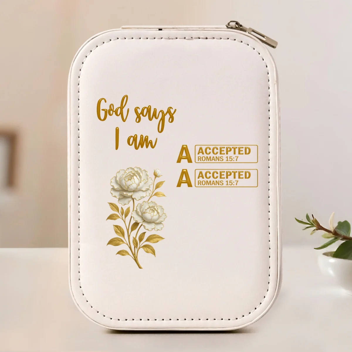 God Says You Are Bible - Personalized Custom Jewelry Box With LED Mirror - Image 9