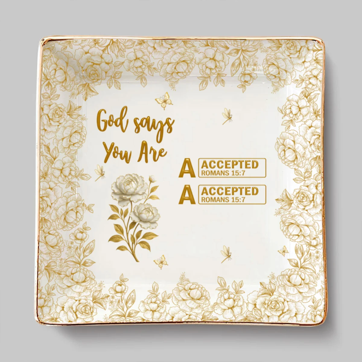 God Says You Are Bible - Personalized Custom Jewelry Dish - Image 6
