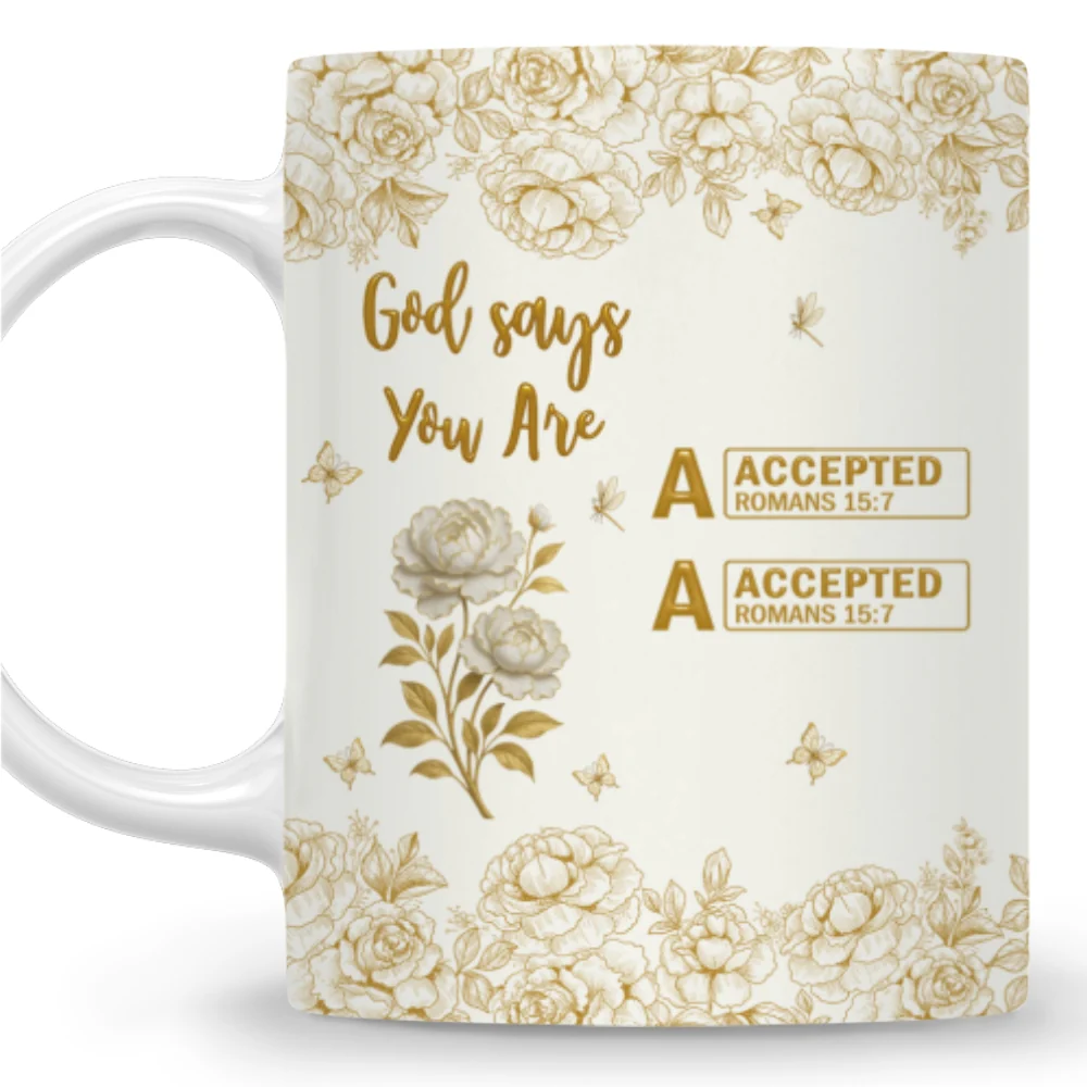 God Says You Are Bible - Personalized Custom Mug - Image 6