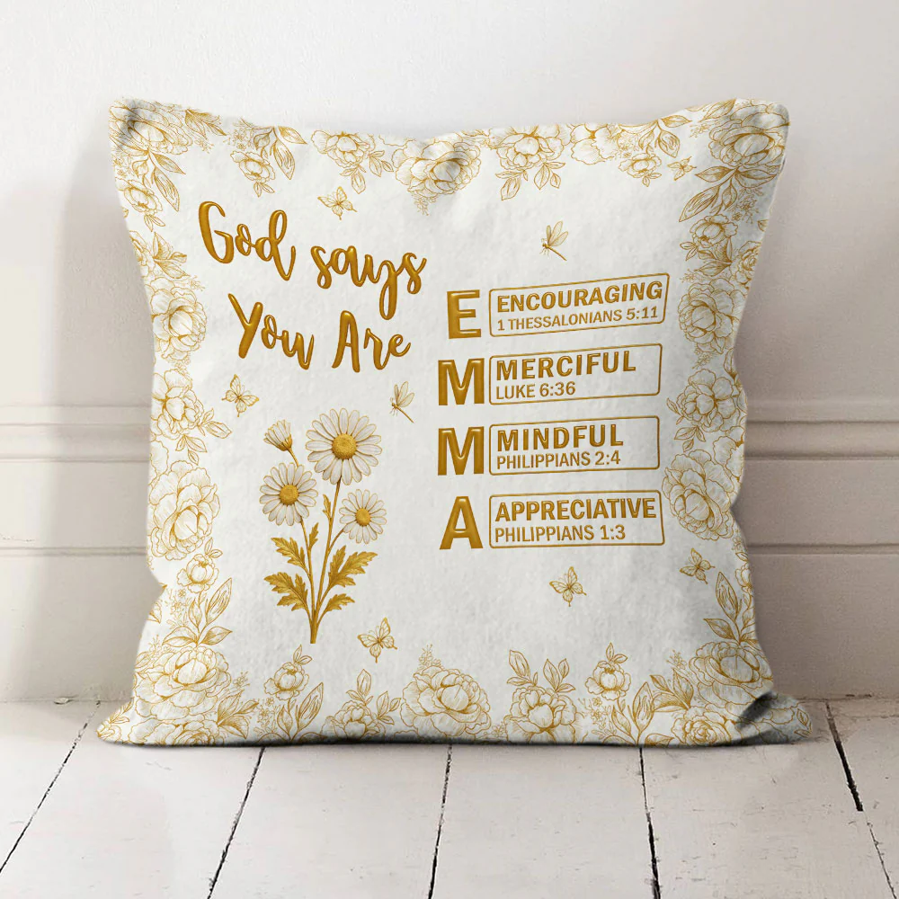 God Says You Are Bible - Personalized Custom Throw Pillow - Image 3