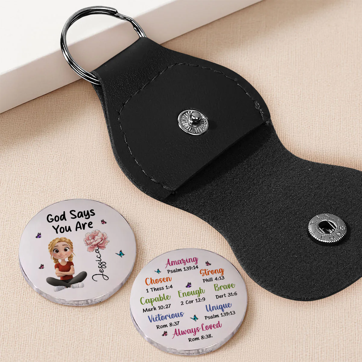 God Says You Are - Personalized Custom Pocket Hug - Image 2