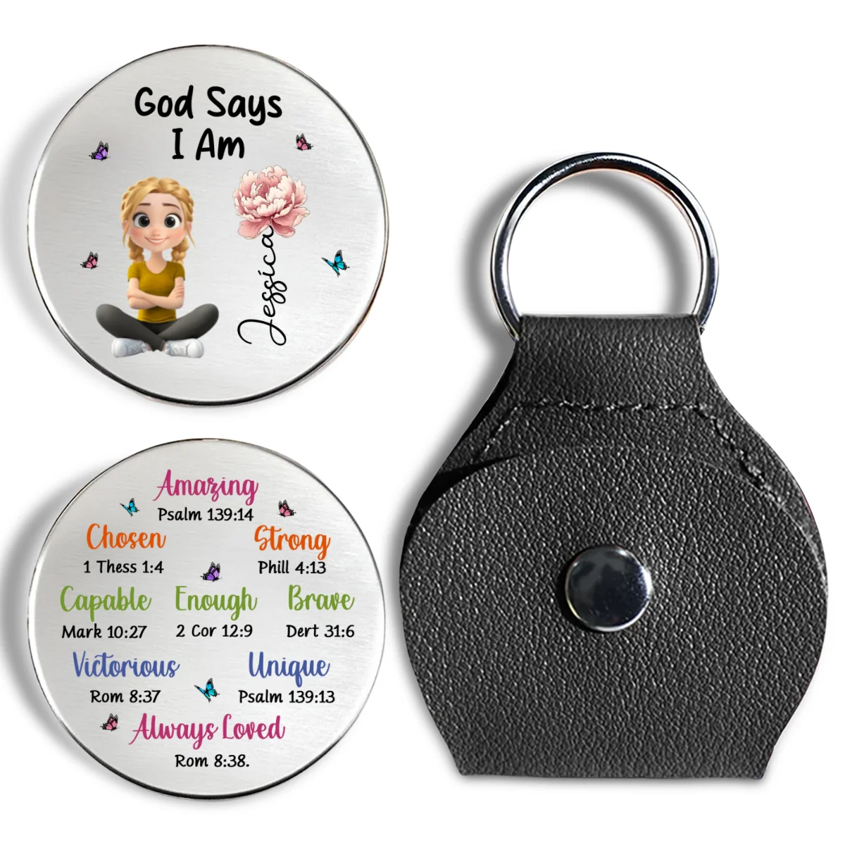 God Says You Are - Personalized Custom Pocket Hug - Image 7
