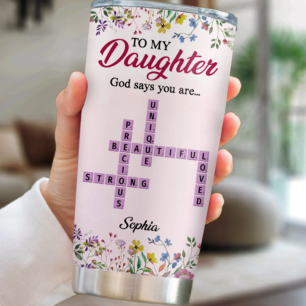 God Says You Are - Personalized Custom Tumbler - Image 2