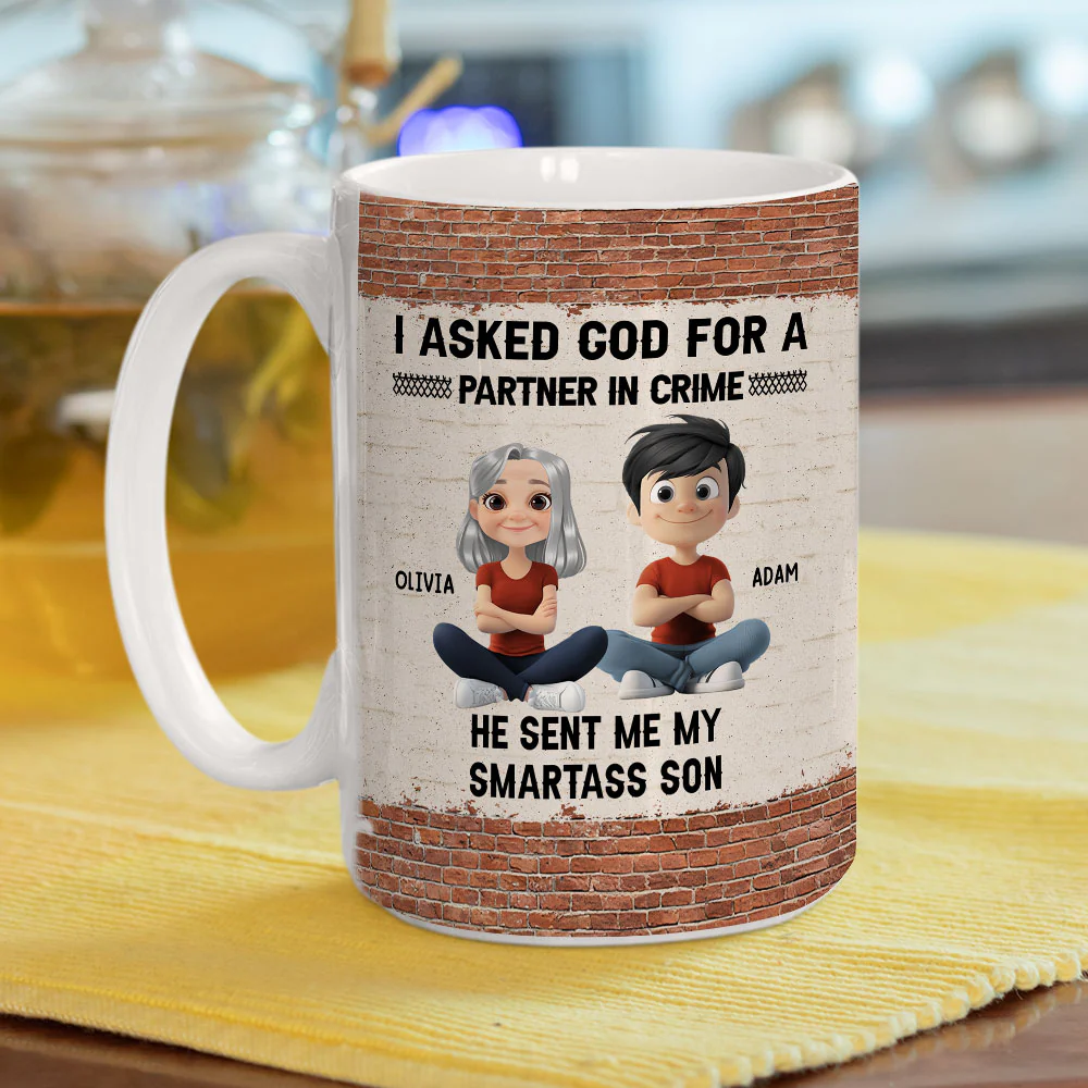 God Sent You To Me - Personalized Custom Coffee Mug - Image 6