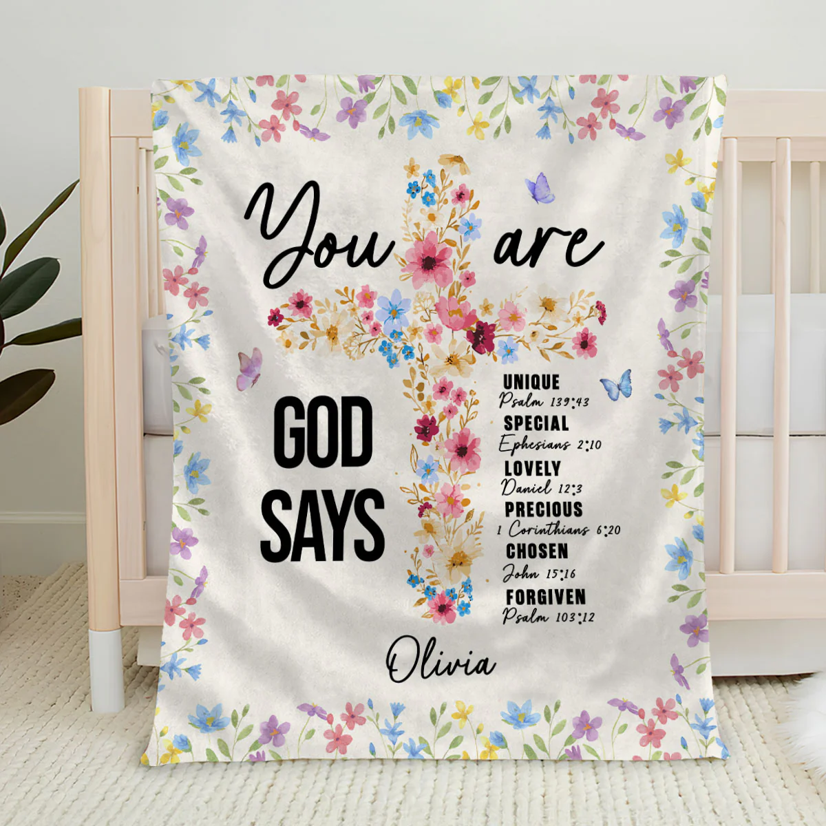 God Trusts You - Personalized Custom Fleece Blanket - Image 2