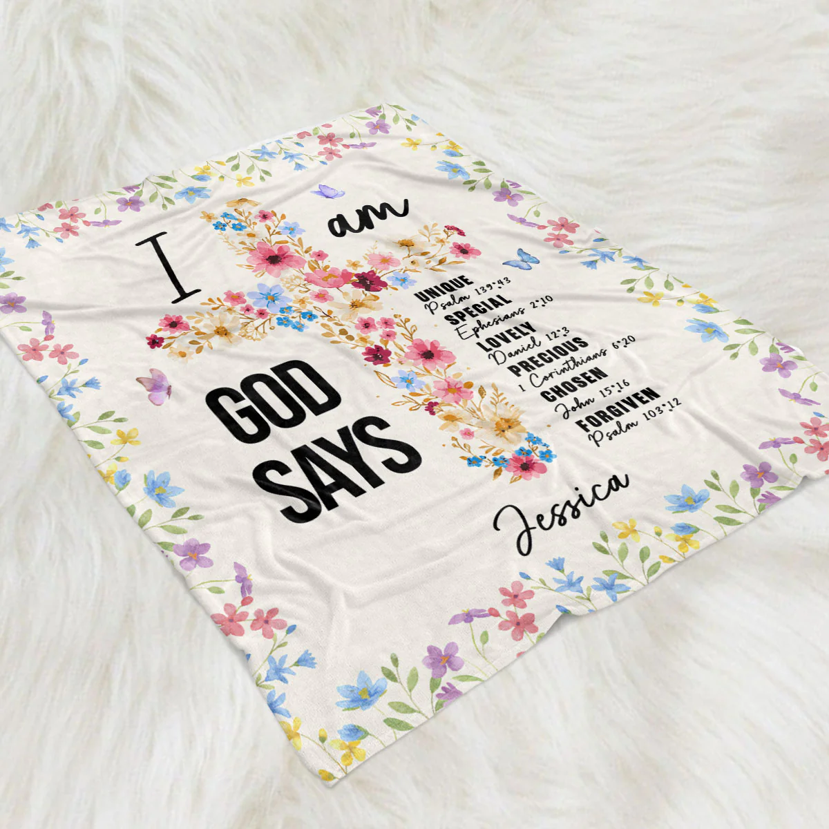 God Trusts You - Personalized Custom Fleece Blanket - Image 4