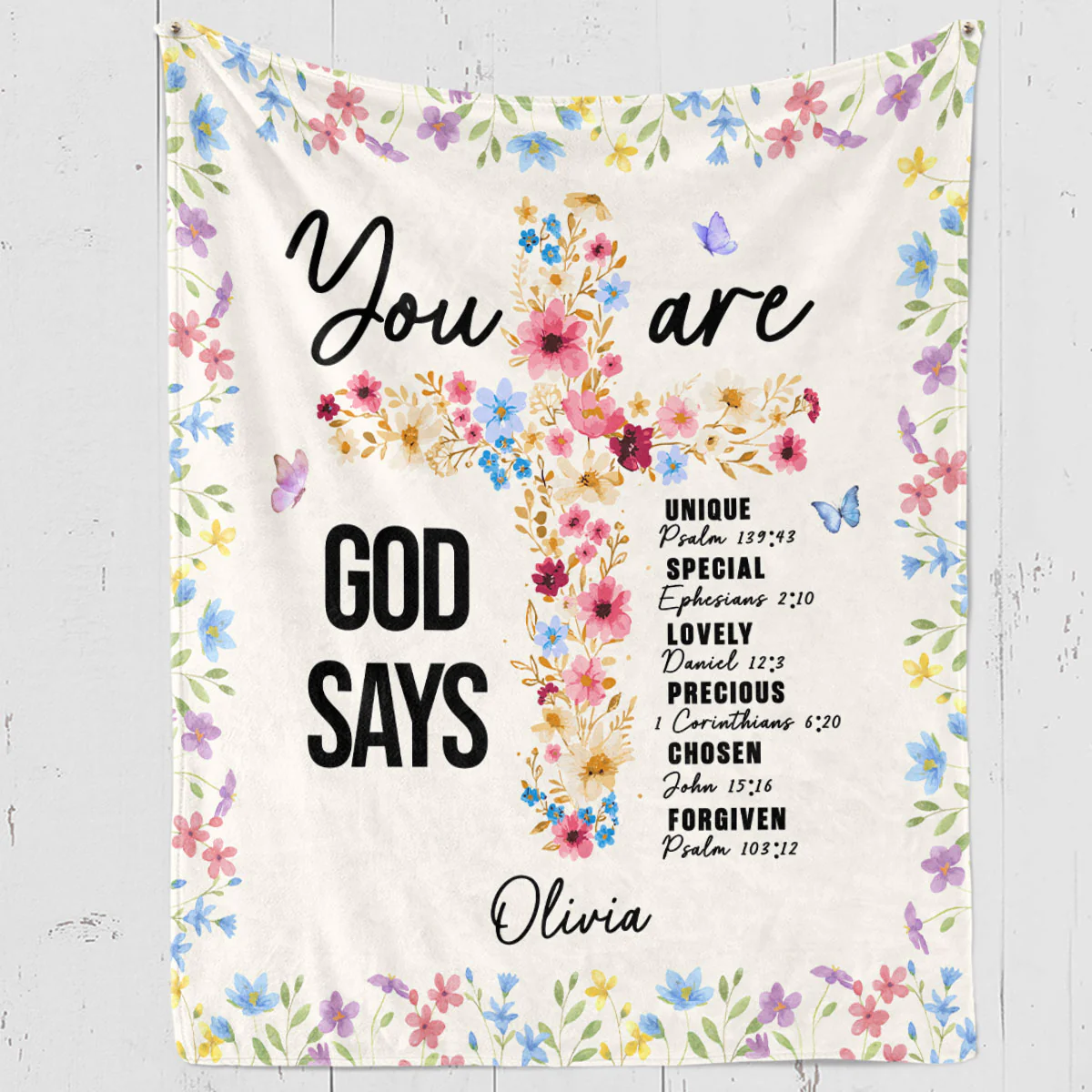 God Trusts You - Personalized Custom Fleece Blanket - Image 5