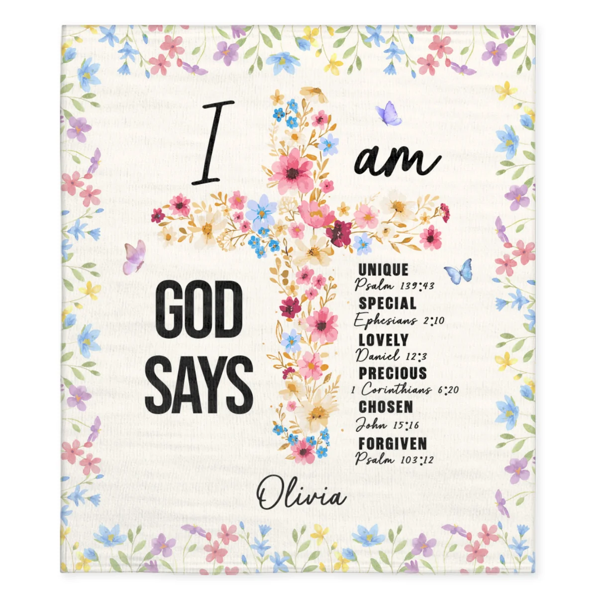 God Trusts You - Personalized Custom Fleece Blanket - Image 6
