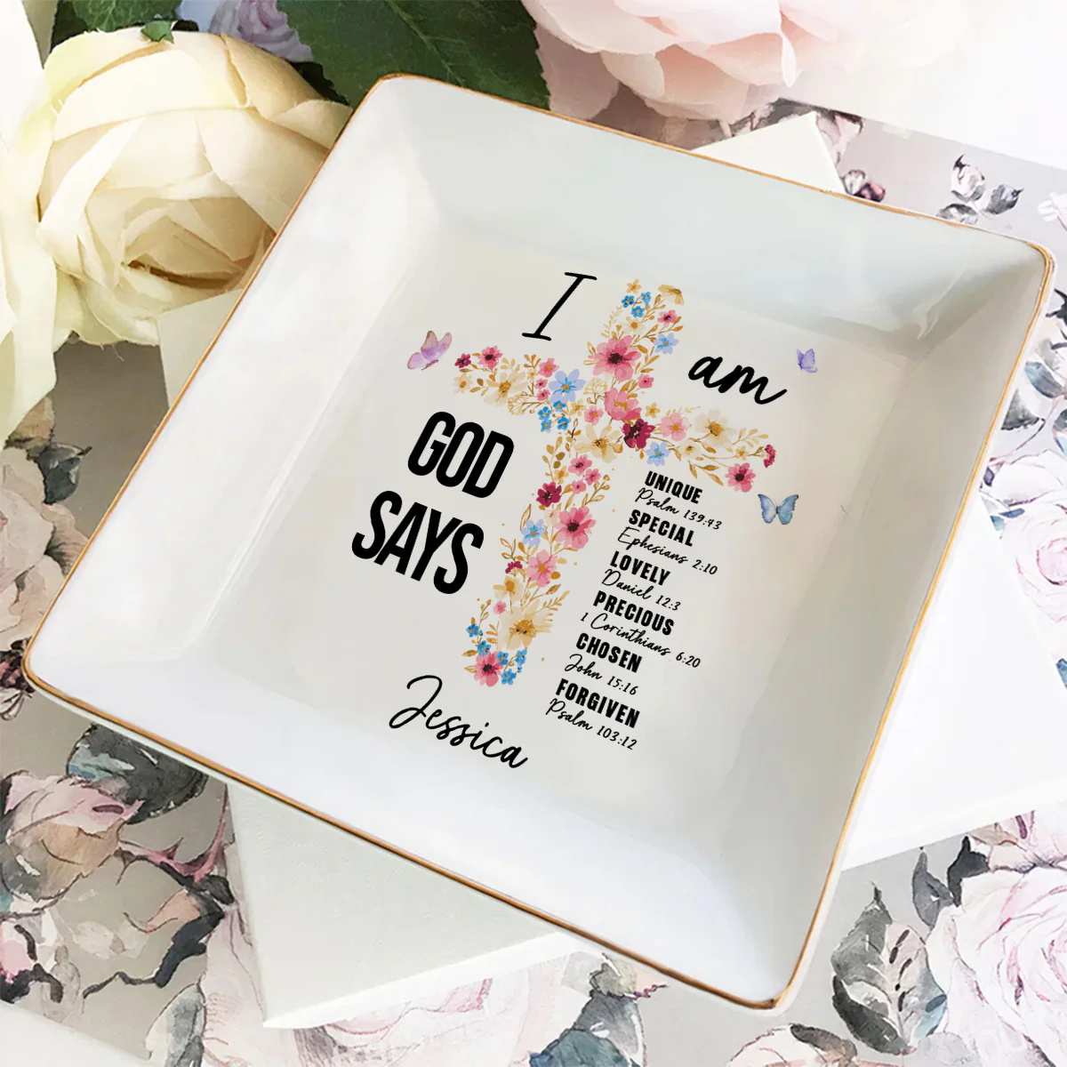 God Trusts You - Personalized Custom Jewelry Dish - Image 3