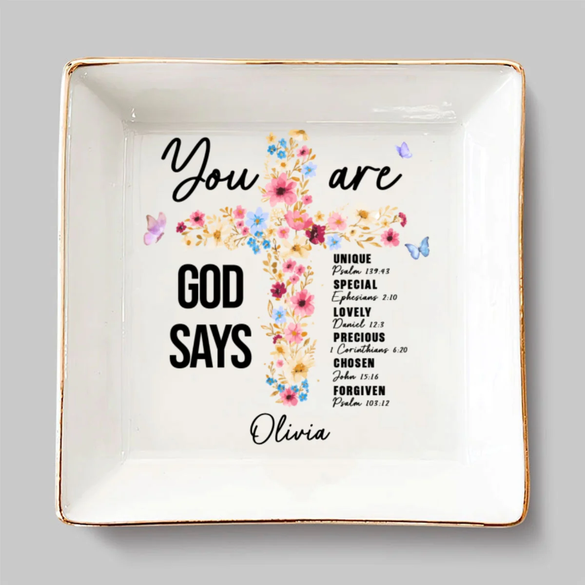 God Trusts You - Personalized Custom Jewelry Dish - Image 6