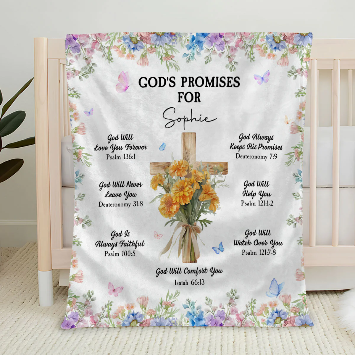Gods Promises - Personalized Custom Fleece Blanket - Image 4