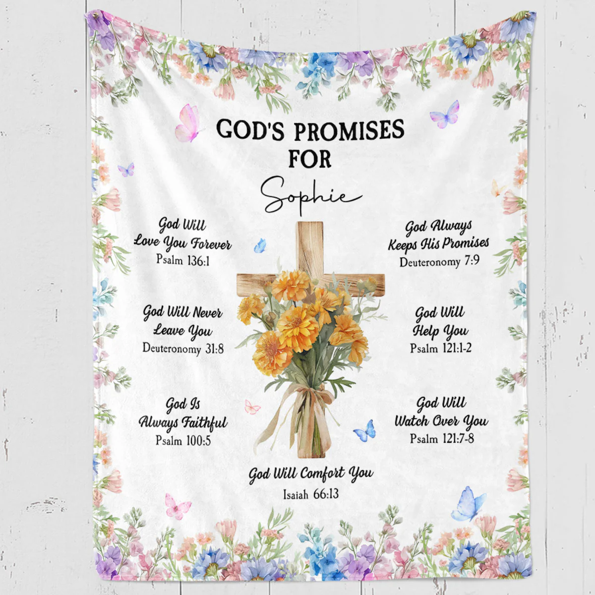 Gods Promises - Personalized Custom Fleece Blanket - Image 5