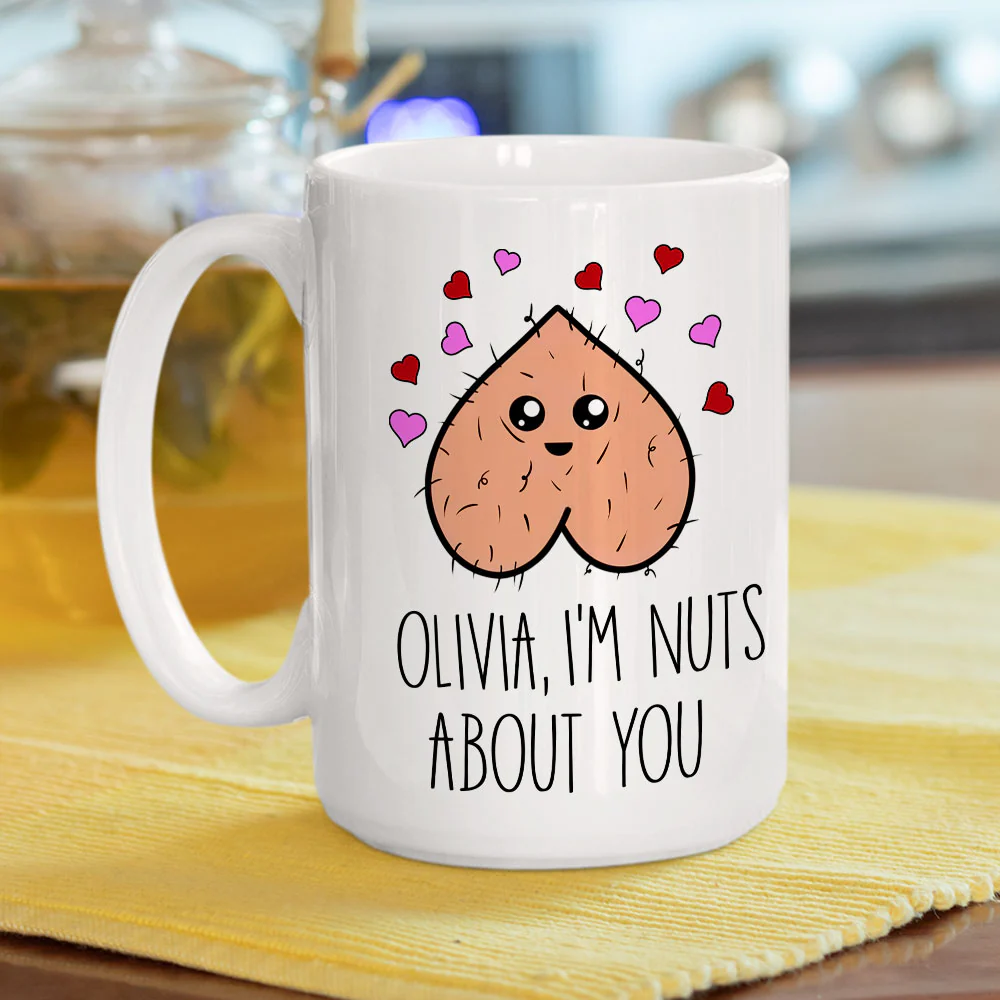 Going Nuts Because Of You - Personalized Custom Coffee Mug - Image 4