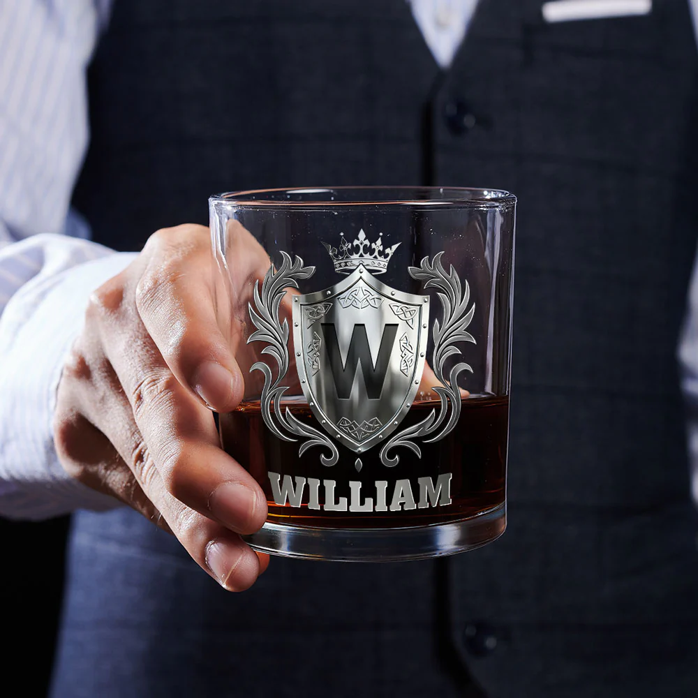 Old World Gentleman - Personalized Custom Whiskey Glass - Image 2