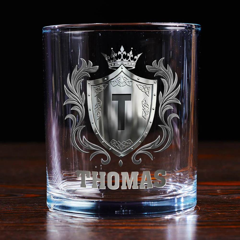 Old World Gentleman - Personalized Custom Whiskey Glass - Image 3