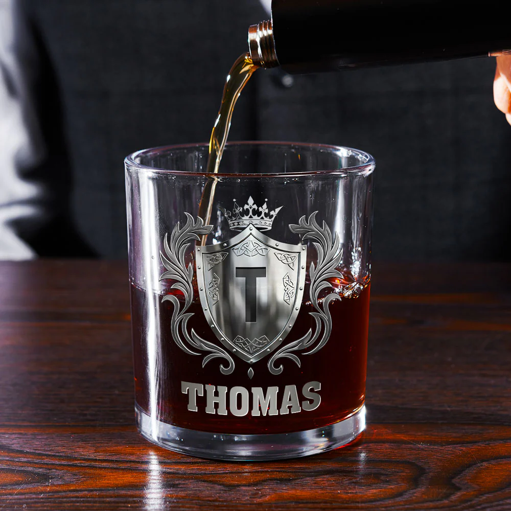 Old World Gentleman - Personalized Custom Whiskey Glass - Image 5
