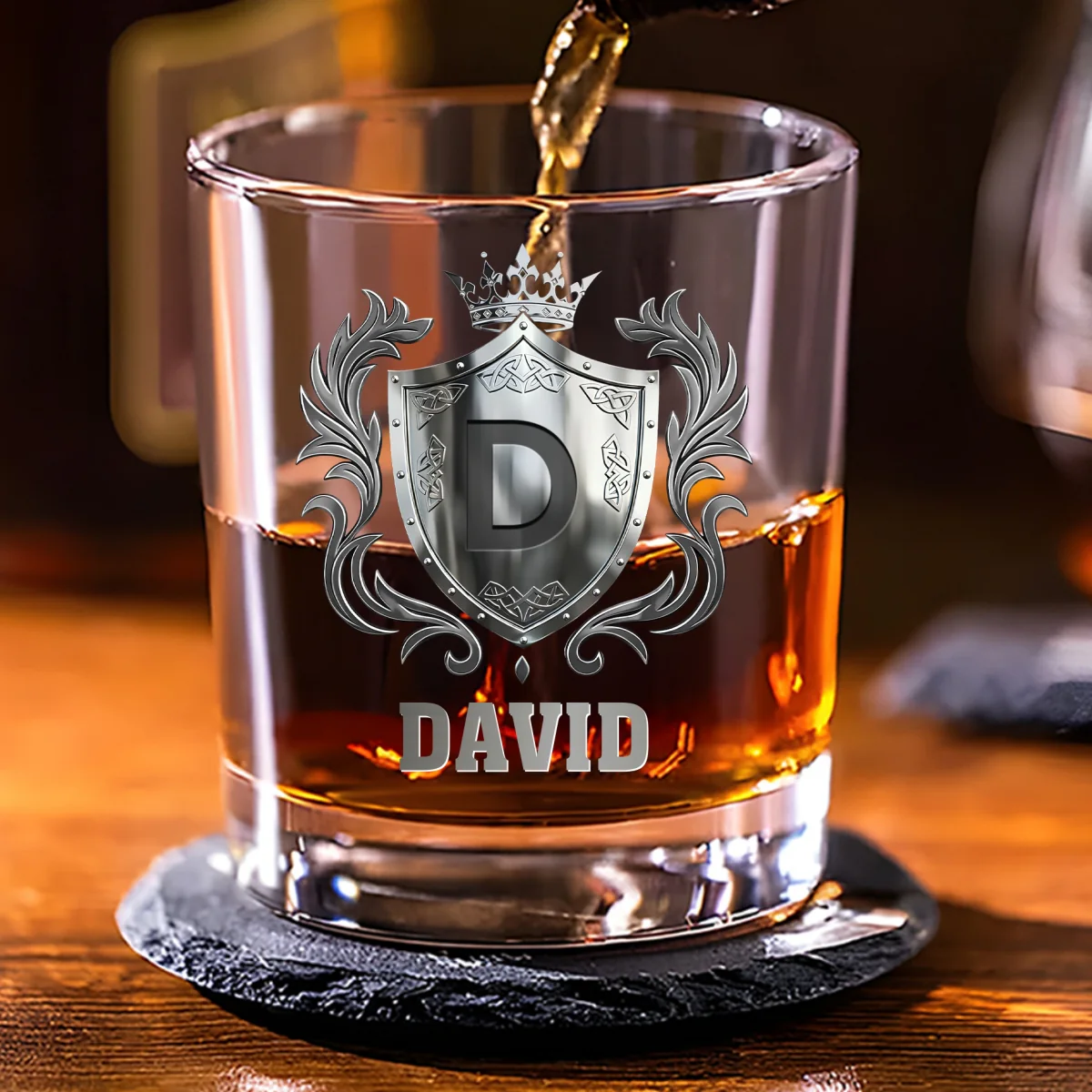 Old World Gentleman - Personalized Custom Whiskey Glass - Image 7