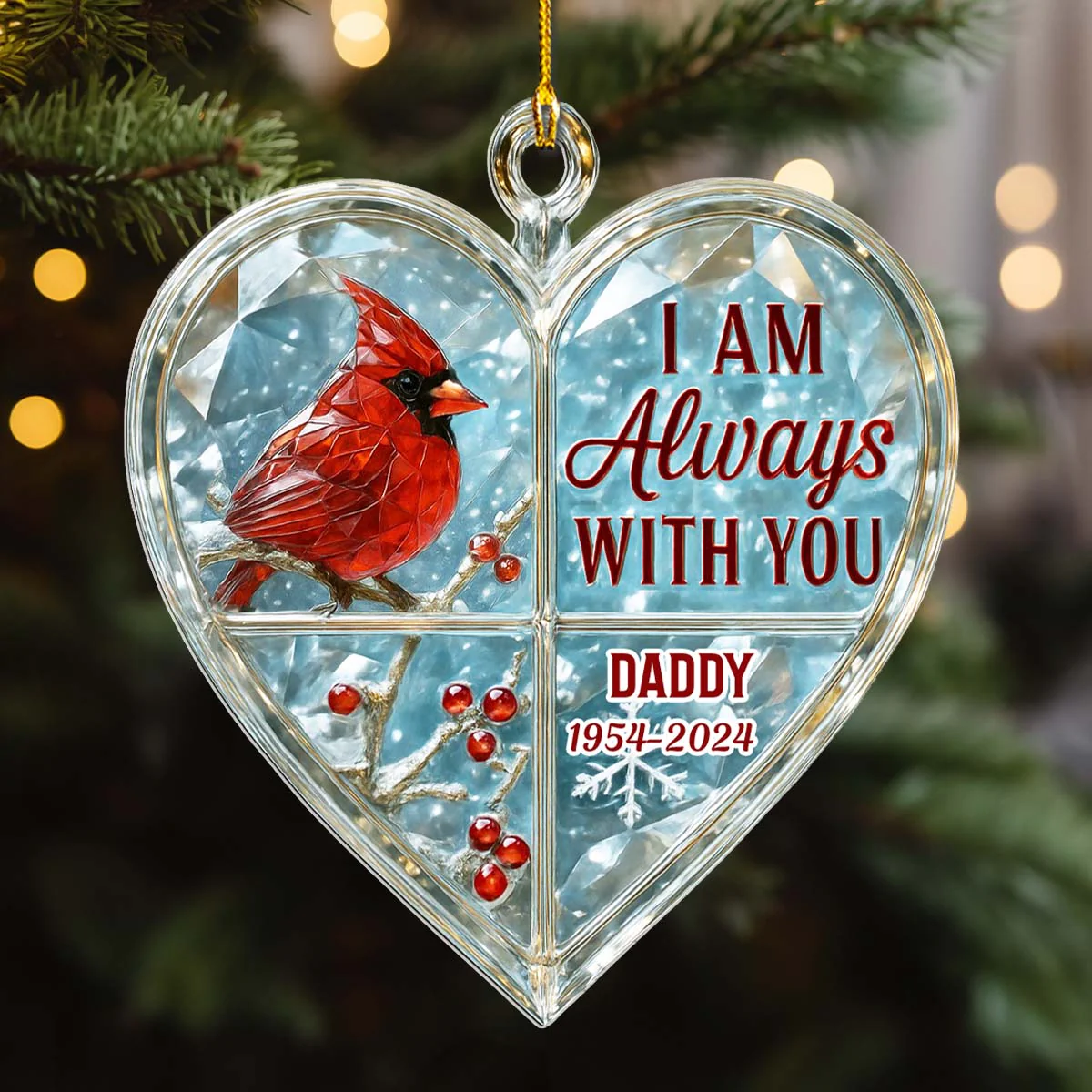 Gone But Near - Personalized Custom Acrylic Ornament - Image 2
