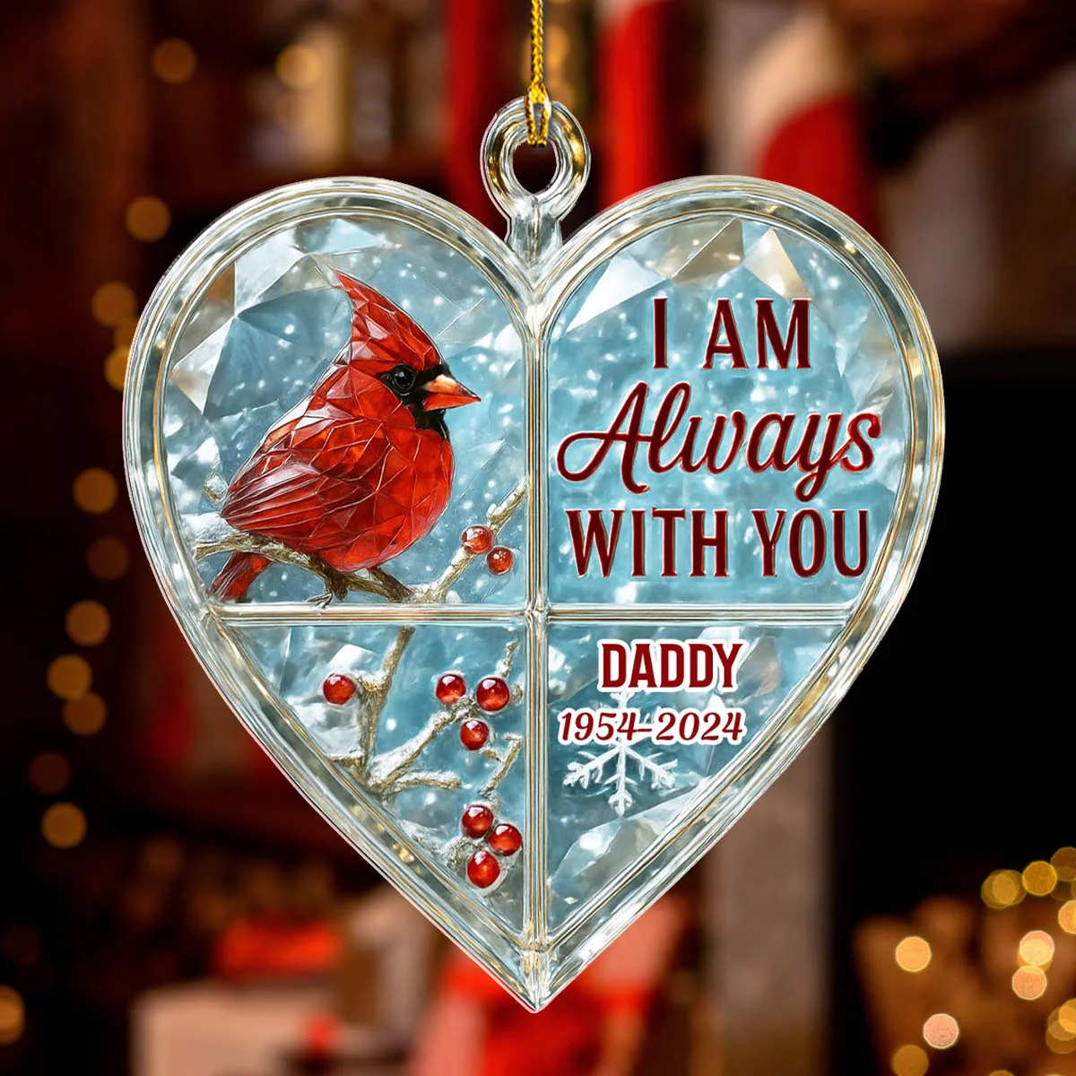 Gone But Near - Personalized Custom Acrylic Ornament - Image 3