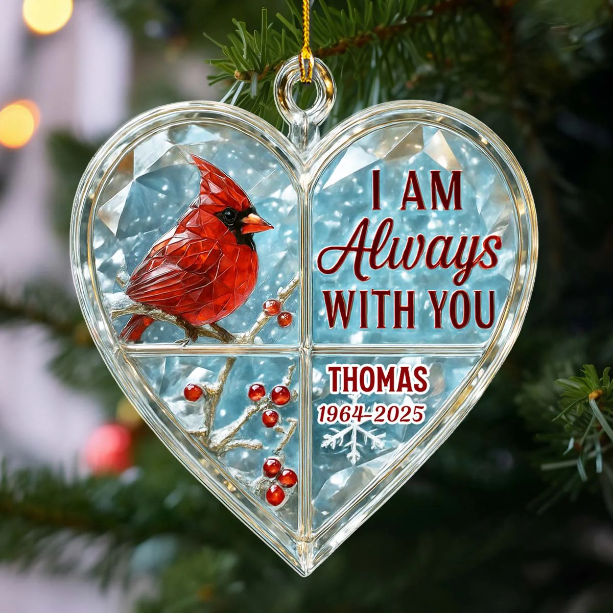 Gone But Near - Personalized Custom Acrylic Ornament - Image 4