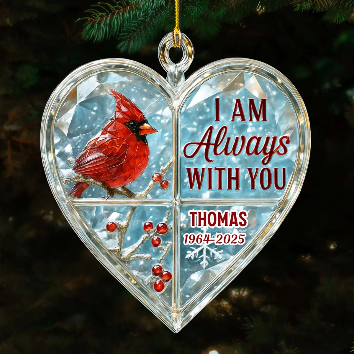 Gone But Near - Personalized Custom Acrylic Ornament - Image 5