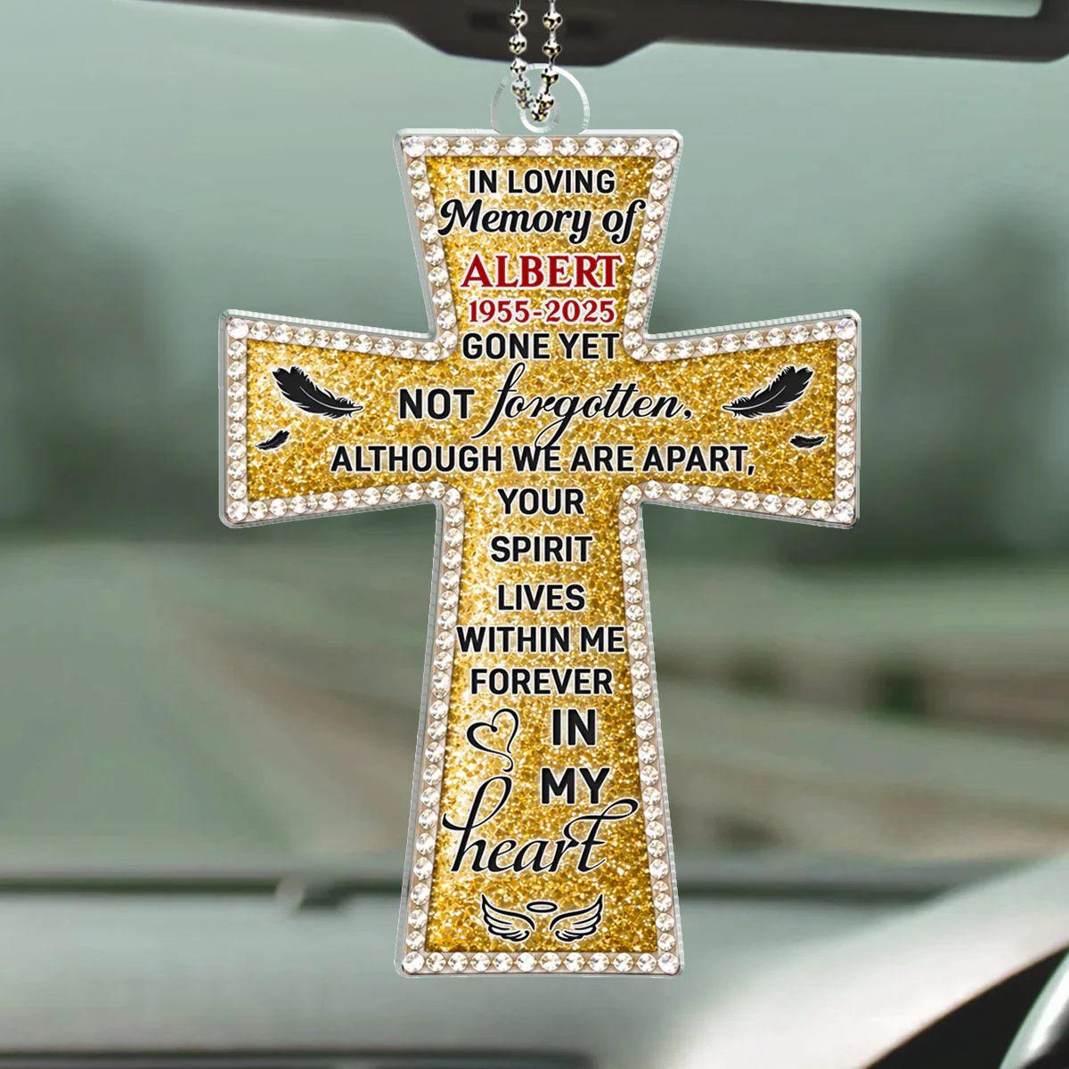 Gone Yet Not Forgotten - Personalized Custom Car Ornament
