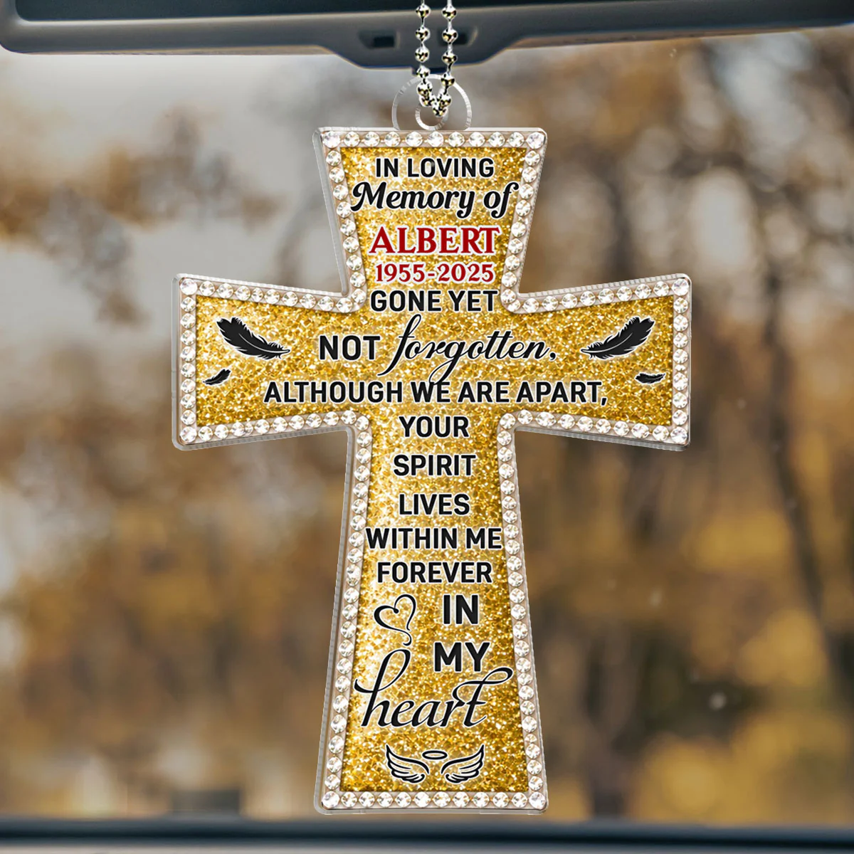 Gone Yet Not Forgotten - Personalized Custom Car Ornament - Image 2