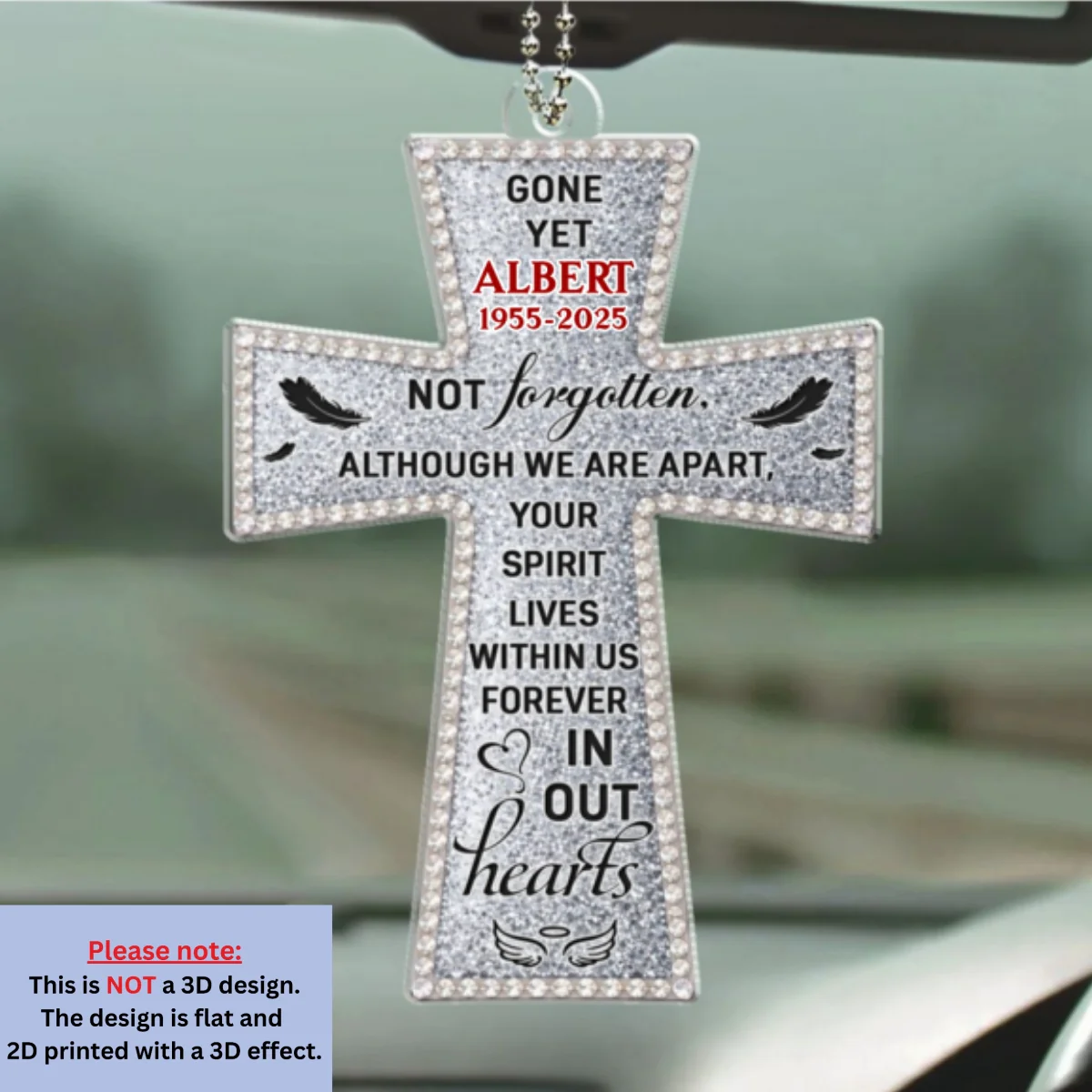Gone Yet Not Forgotten - Personalized Custom Car Ornament - Image 6