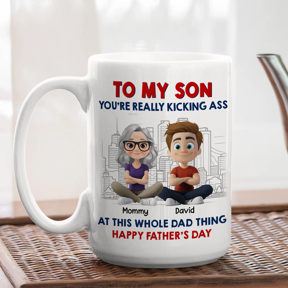 Good At The Whole Dad Things - Personalized Custom Coffee Mug - Image 4
