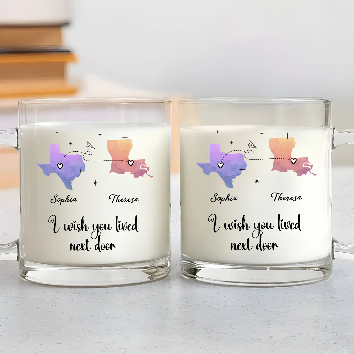 Good Friends And Good Drinks Make Life Better - Personalized Custom Glass Mug - Image 4
