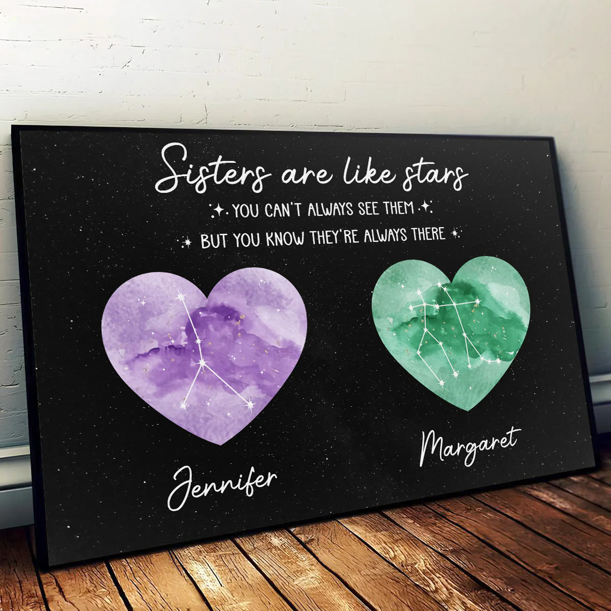 Good Friends Are Like Stars - Personalized Custom Poster - Image 2
