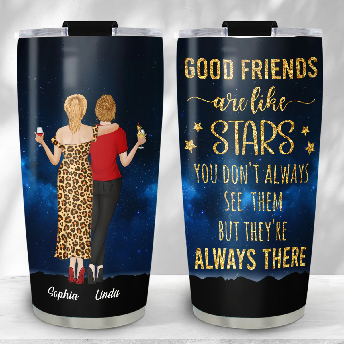 Good Friends - Personalized Custom Tumbler - Image 3