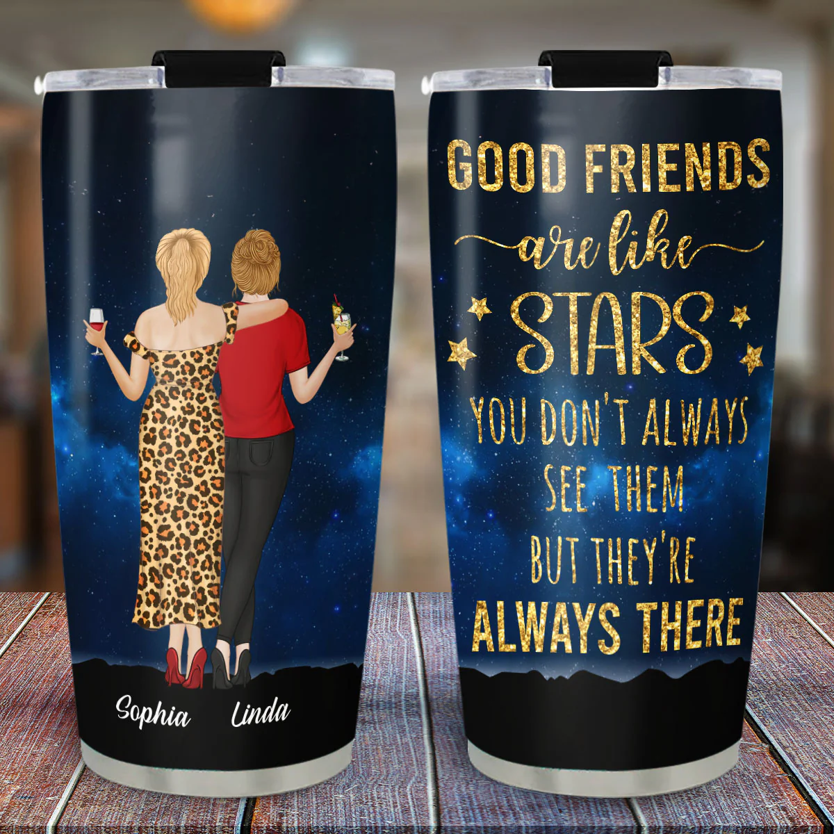 Good Friends - Personalized Custom Tumbler - Image 5