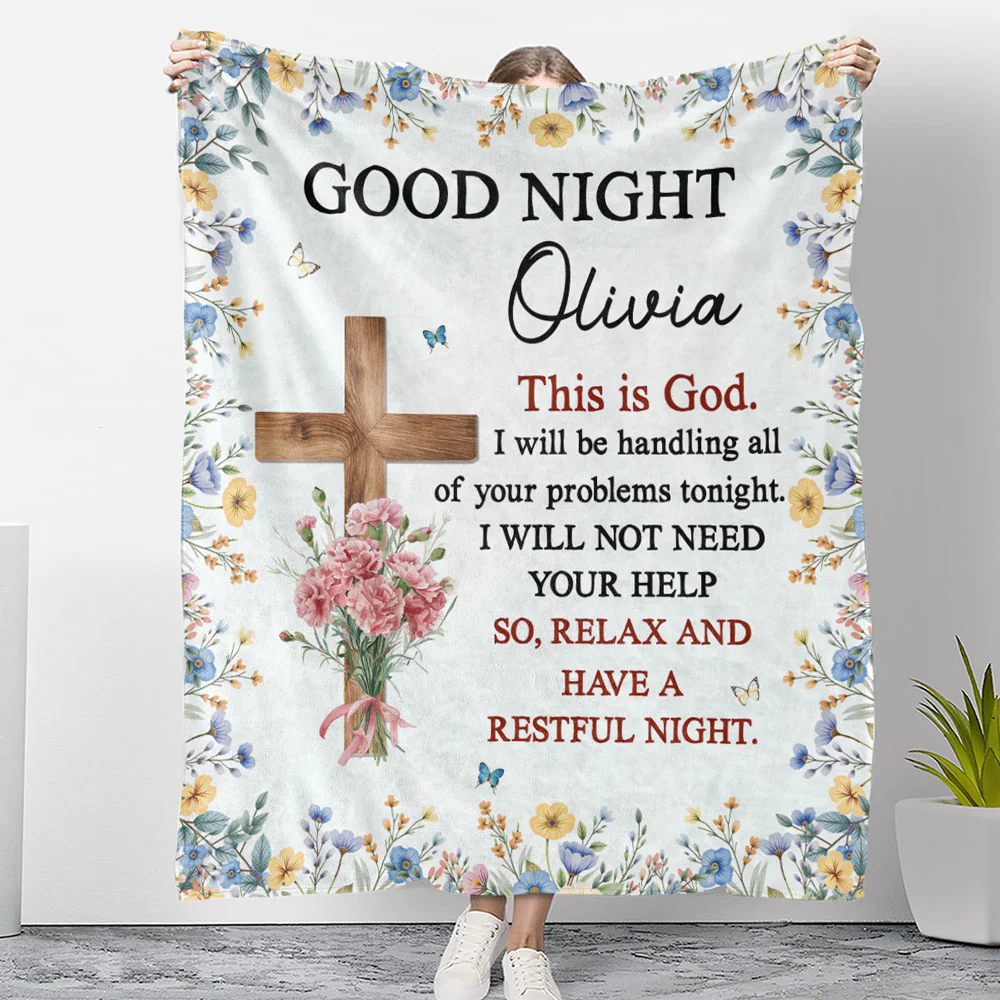 Good Morning And Good Night This Is God - Personalized Custom Fleece Blanket