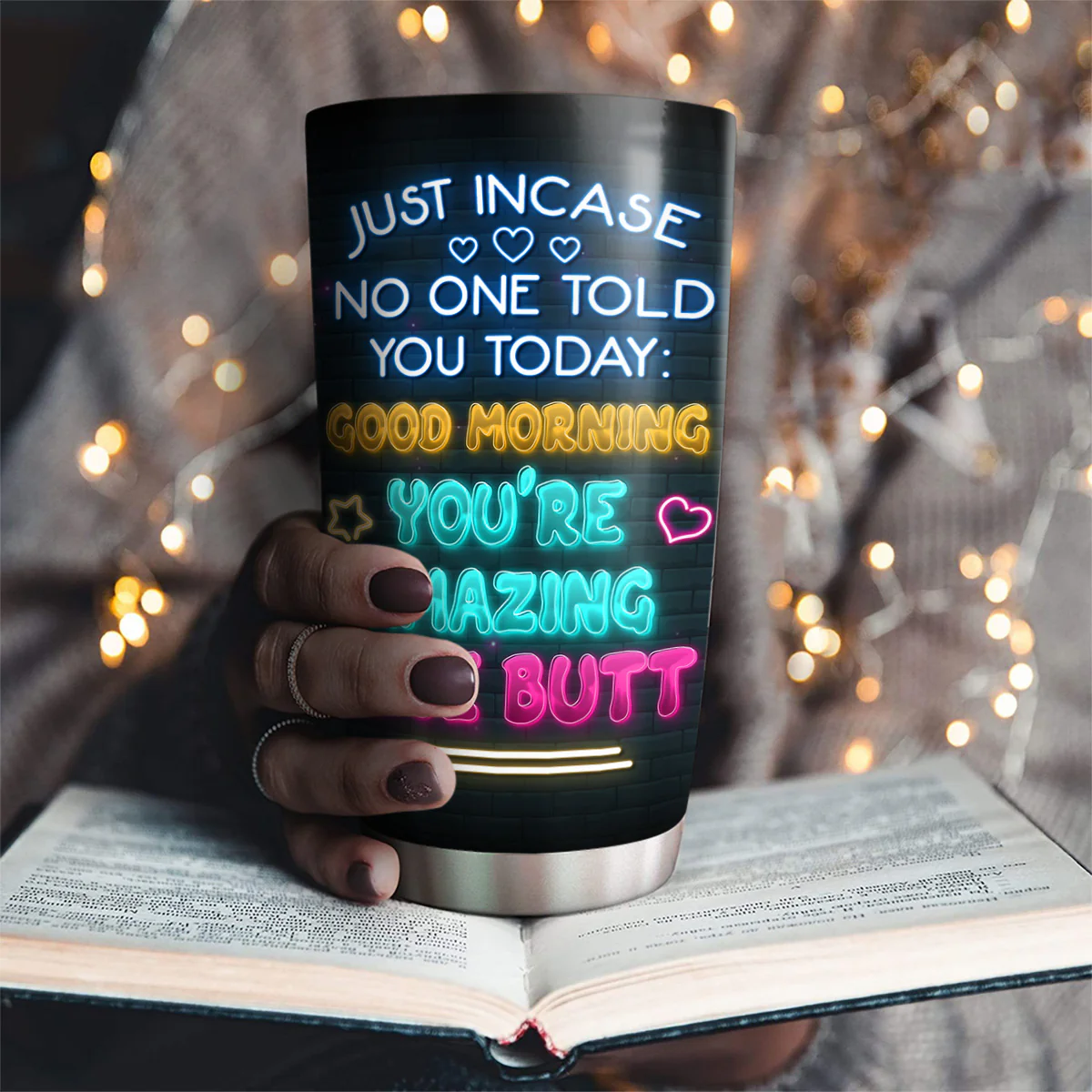 Good Morning Baby Girl - Personalized Custom Tumbler - Image 2