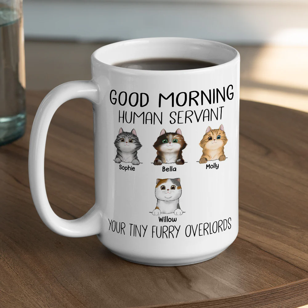 Good Morning Human Servant - Personalized Custom Coffee Mug - Image 6