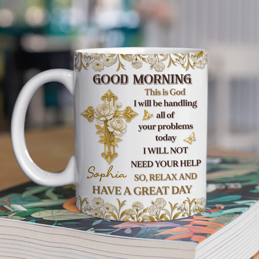 Good Morning This Is God - Personalized Custom 3D Effect Mug - Image 2