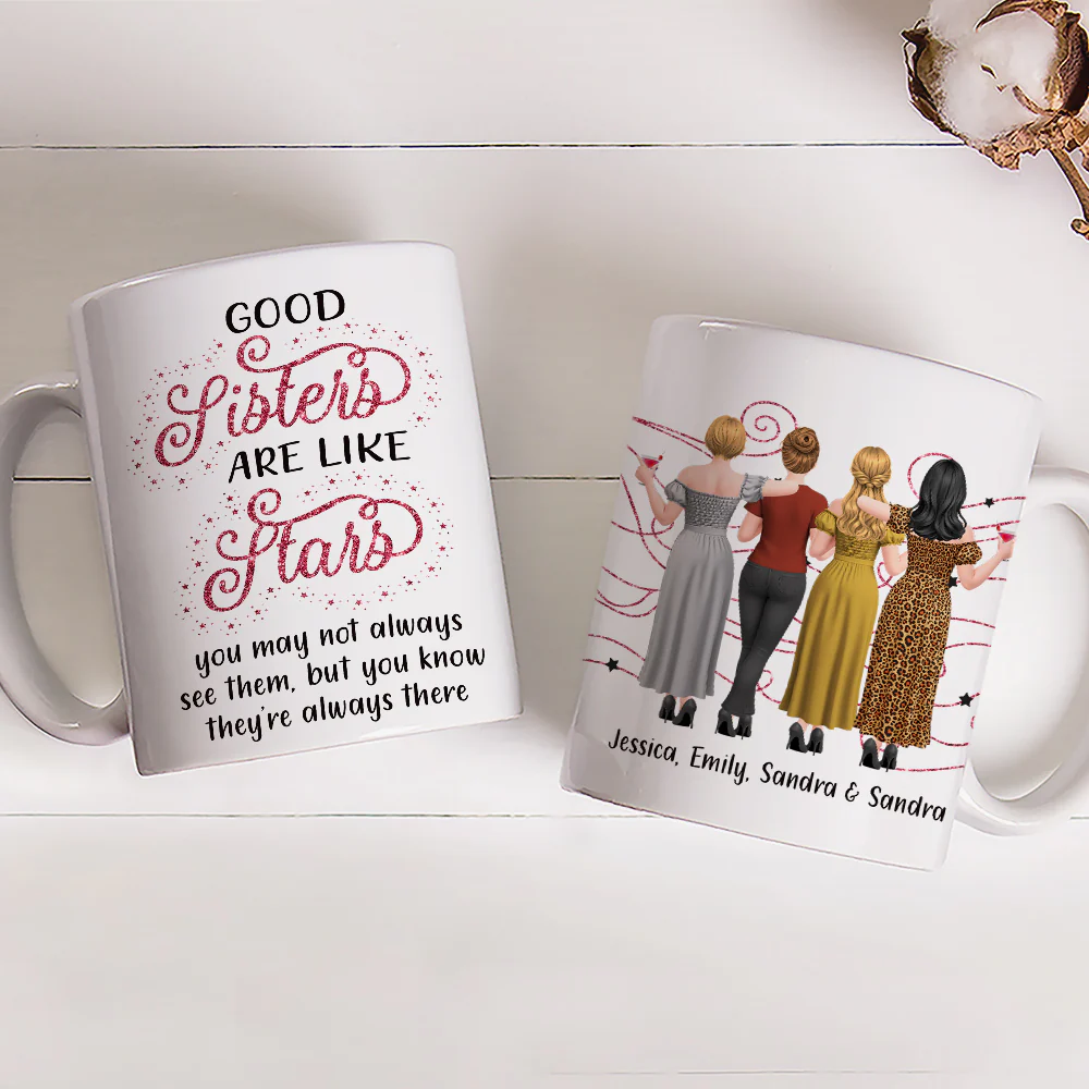 Good Relationships Are Like Star - Personalized Custom Coffee Mug - Image 3