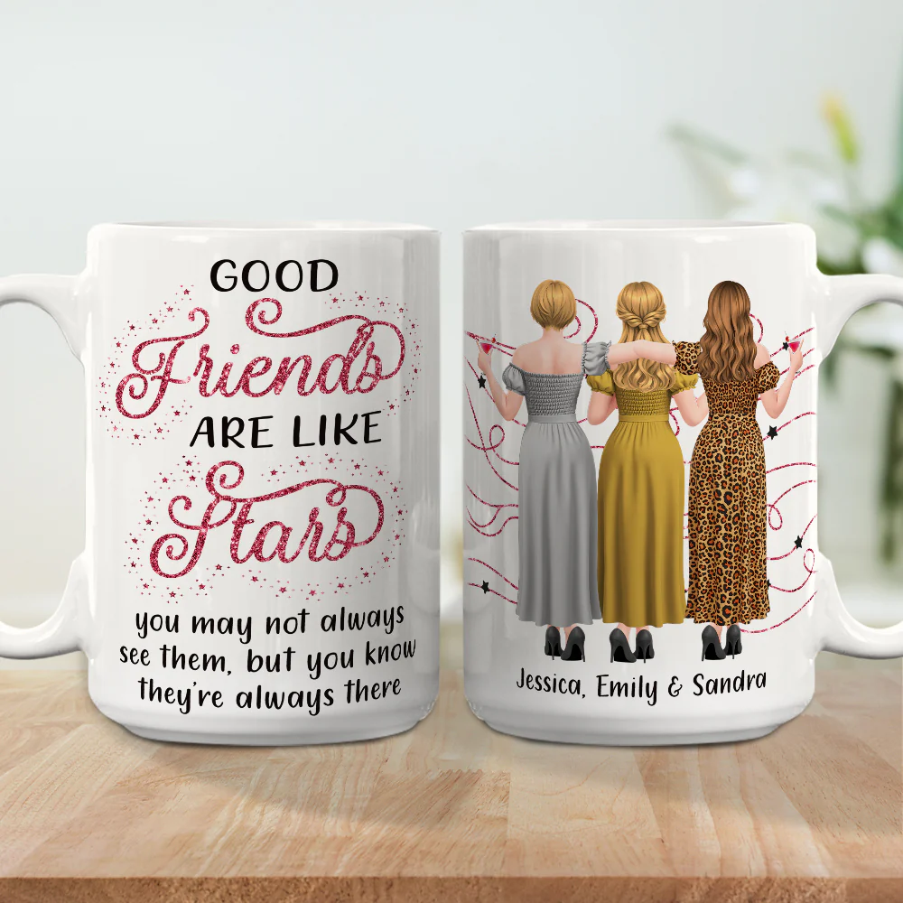 Good Relationships Are Like Star - Personalized Custom Coffee Mug - Image 5