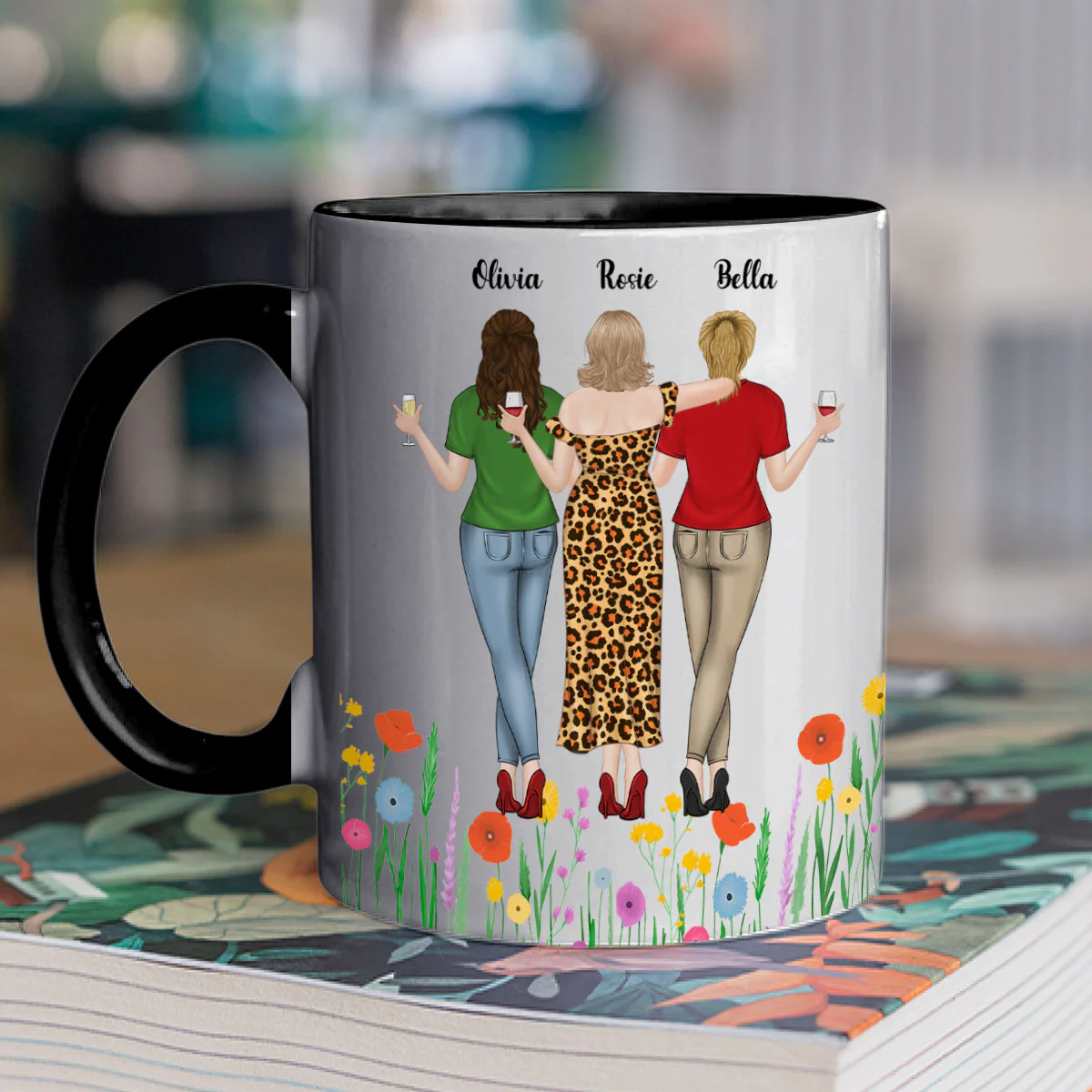 Good Times Better With Friends - Personalized Custom Accent Mug - Image 2