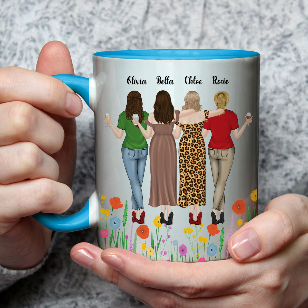 Good Times Better With Friends - Personalized Custom Accent Mug - Image 3