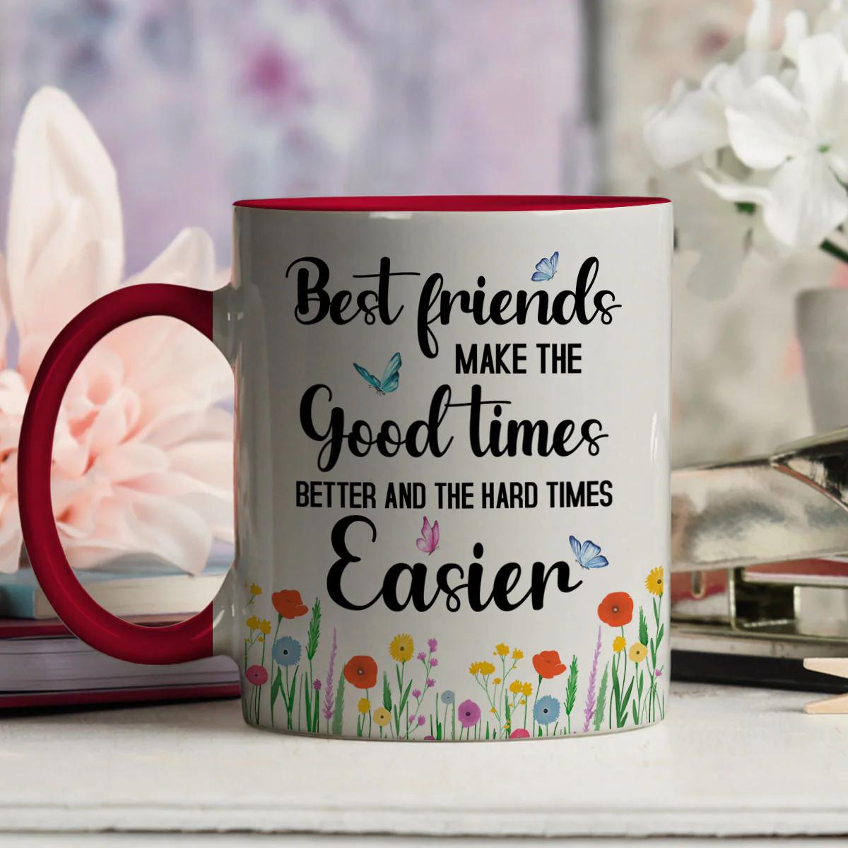 Good Times Better With Friends - Personalized Custom Accent Mug - Image 4
