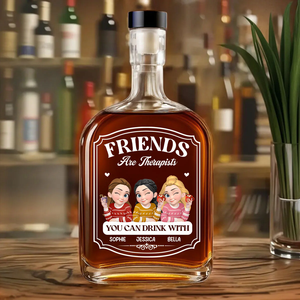 Good Wine Fixes Bad Days - Personalized Custom Spirits Decanter - Image 3