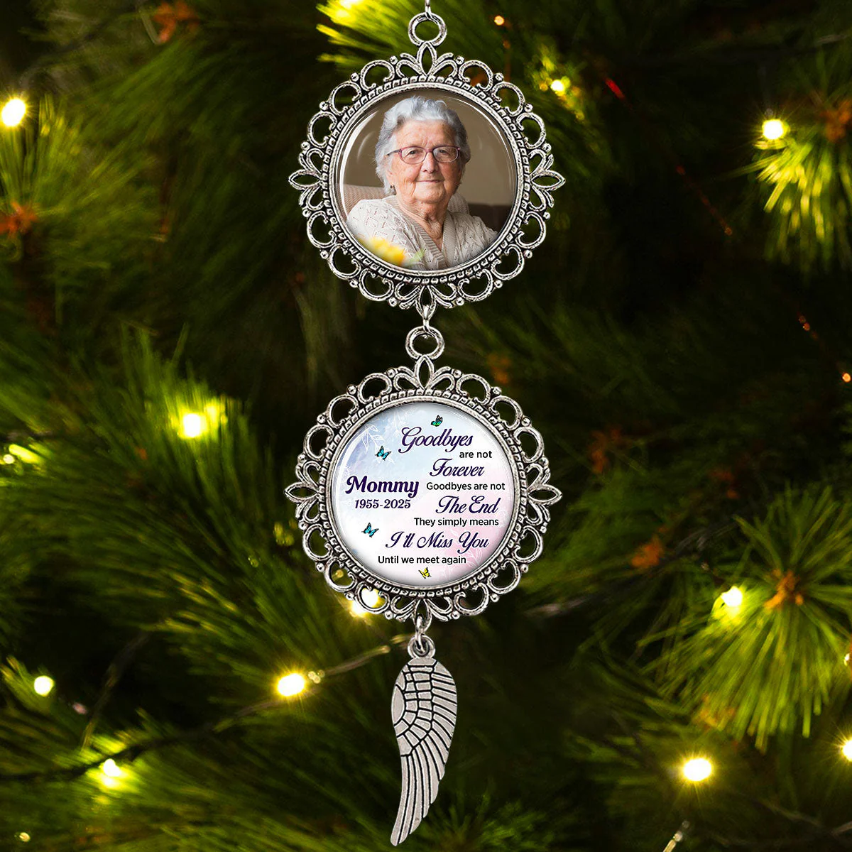 Goodbyes Are Not The End - Personalized Custom Charming Ornament - Image 5