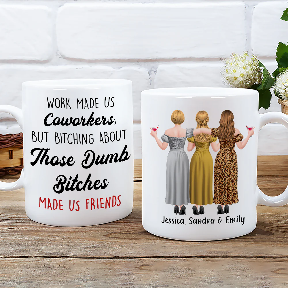 Gossip Turned Coworkers Into Friends - Personalized Custom Coffee Mug - Image 5